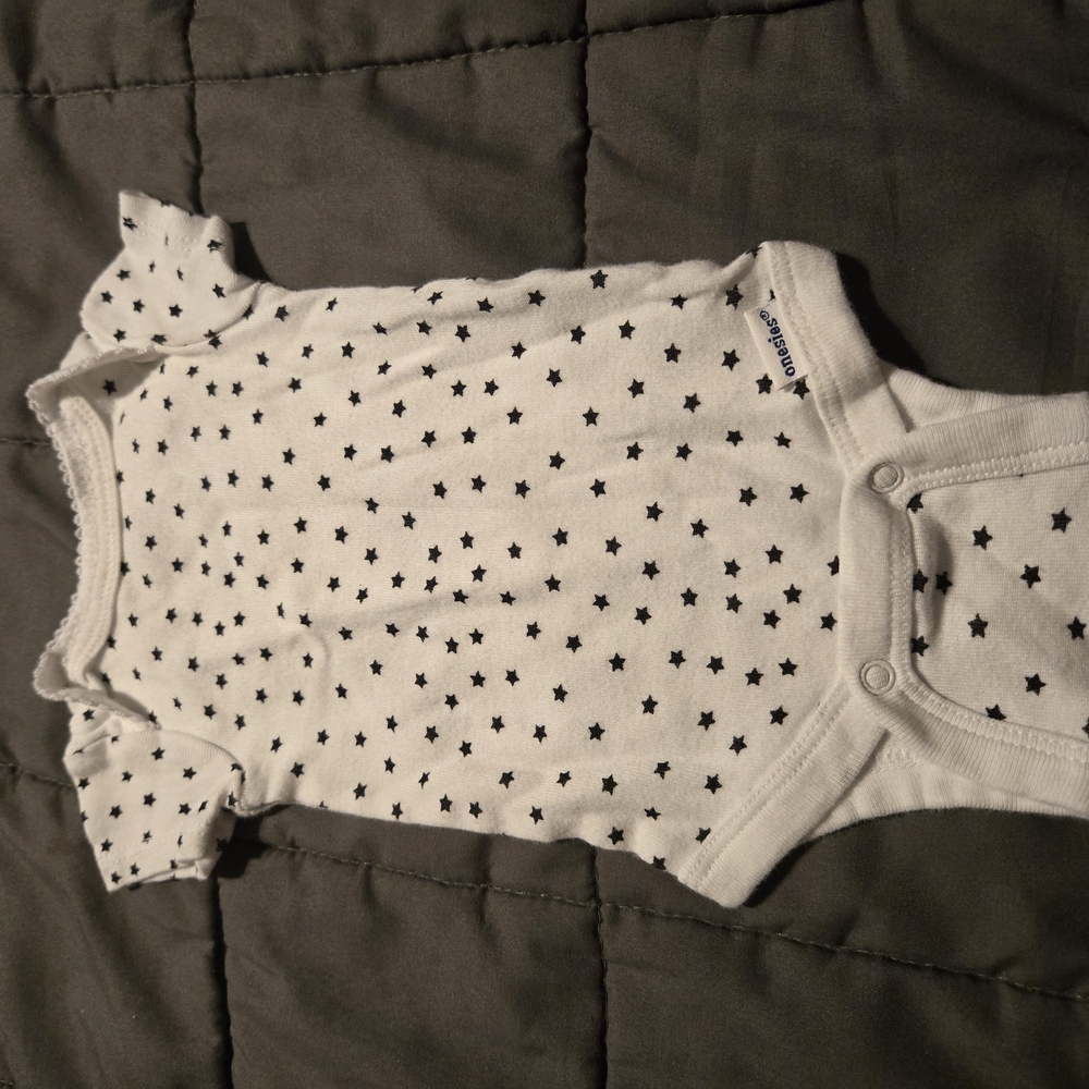 Starry White Baby Onesie
